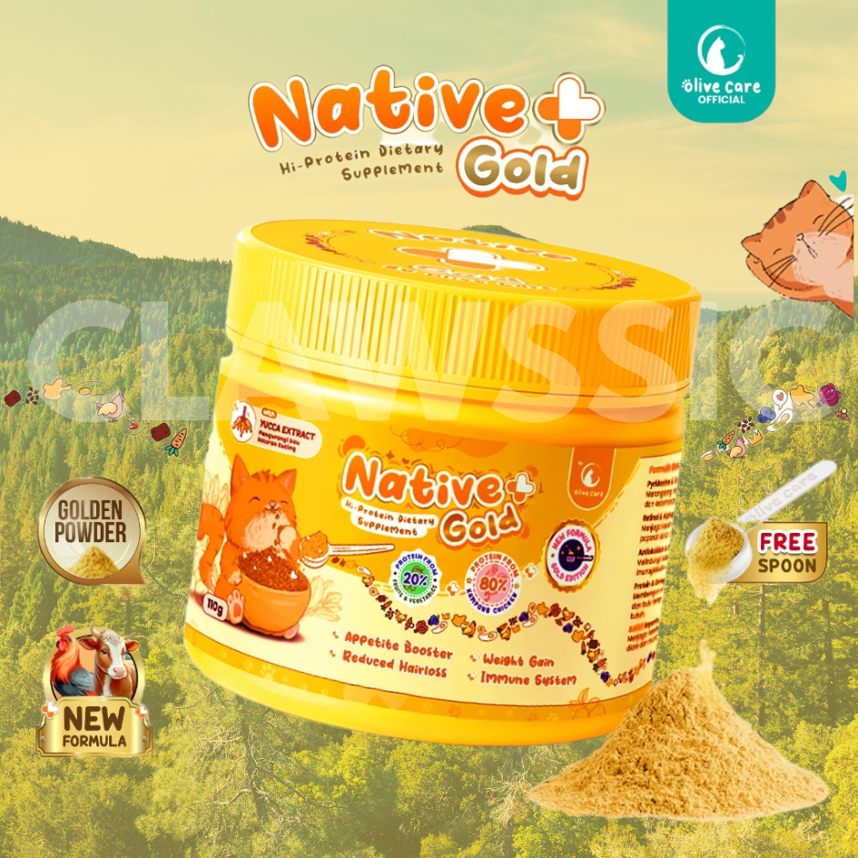 Jual Native GOLD OLIVE CARE Vitamin Kucing Native+ Tinggi Protein Ayam ...