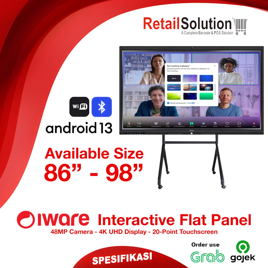 Jual Iware Interactive Flat Panel - Display IFP Smart Board Screen 4K ...