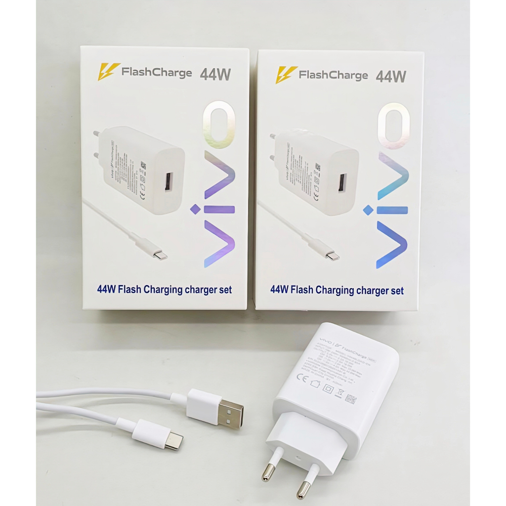 Jual Charger Vivo 44 Watt Flash Charging USB Type C Original 100% ...