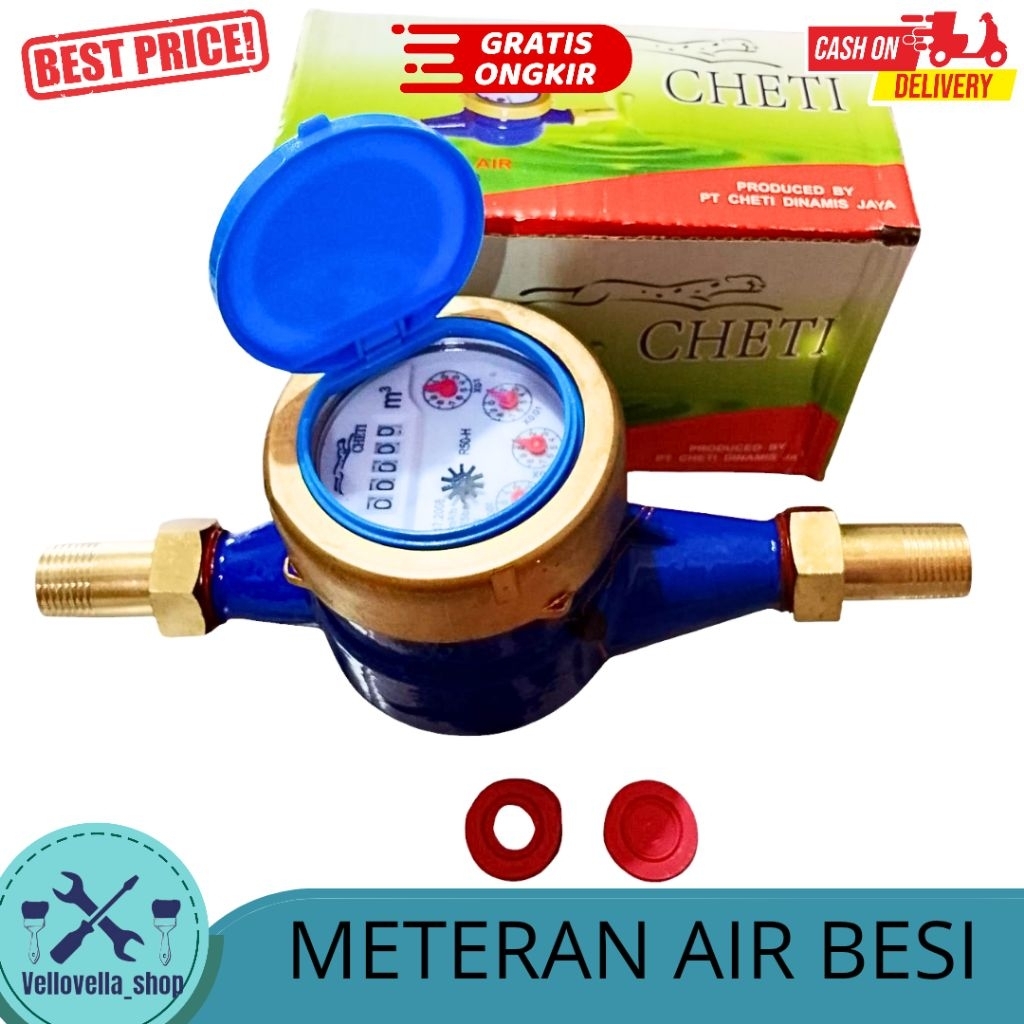 Jual Meteran air PDAM meter Besi Cheti / Water meter besi PDAM | Shopee ...