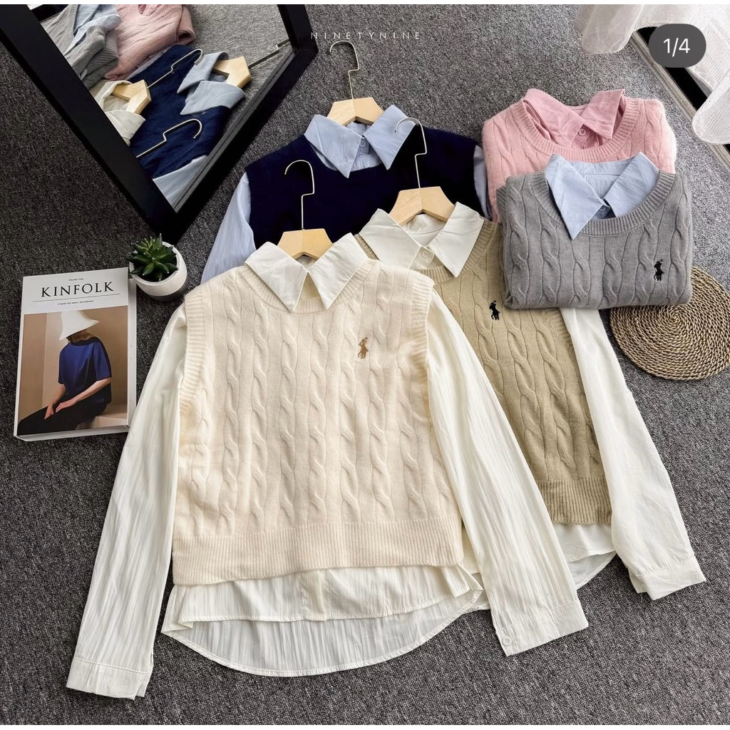Details Wide Placket Kemeja Wanita