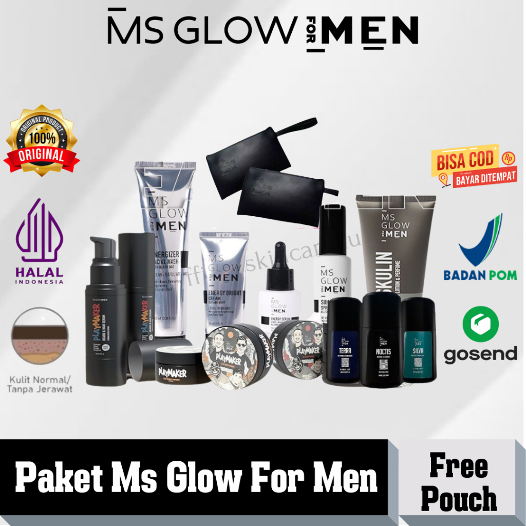 Jual Paket Ms Glow For Men Basic/Super Komplit Lengkap Isi 5 Item Murah ...