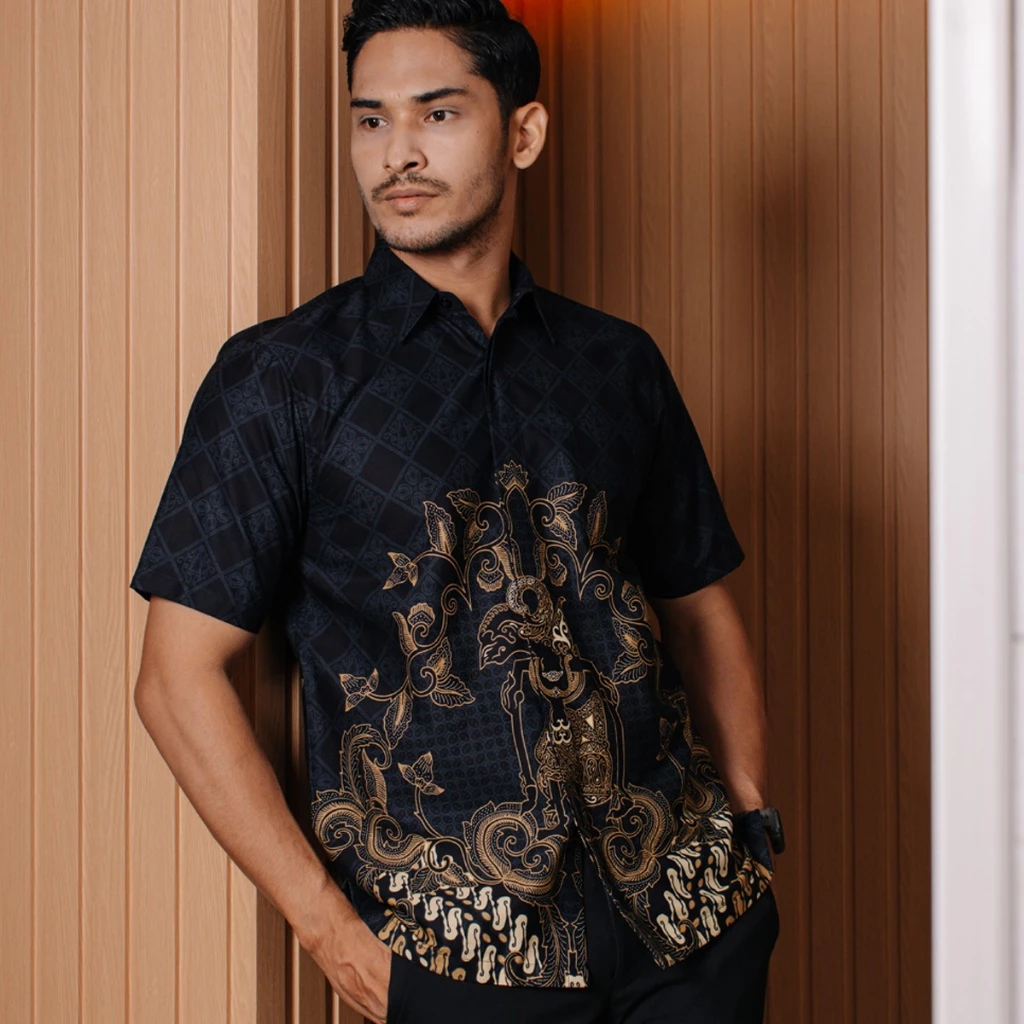 Hadinata Batik Premium Kemeja Batik Pria Lengan Pendek Superfine Janaka Jiwandari - foto 1