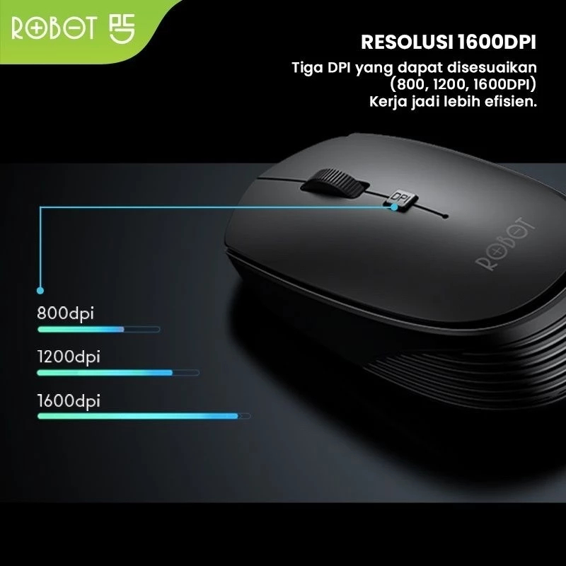 Jual ROBOT KM3100 Wireless Keyboard dan Mouse Set Portable Mini ...