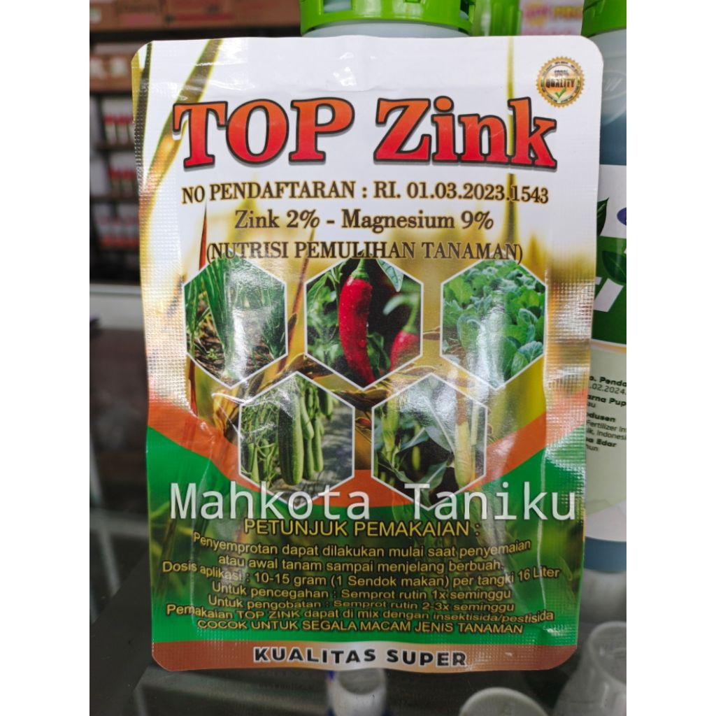 Jual TOP ZINK KEMASAN 150GR || OBAT TANAMAN SAKIT ASAM-ASEMAN ...