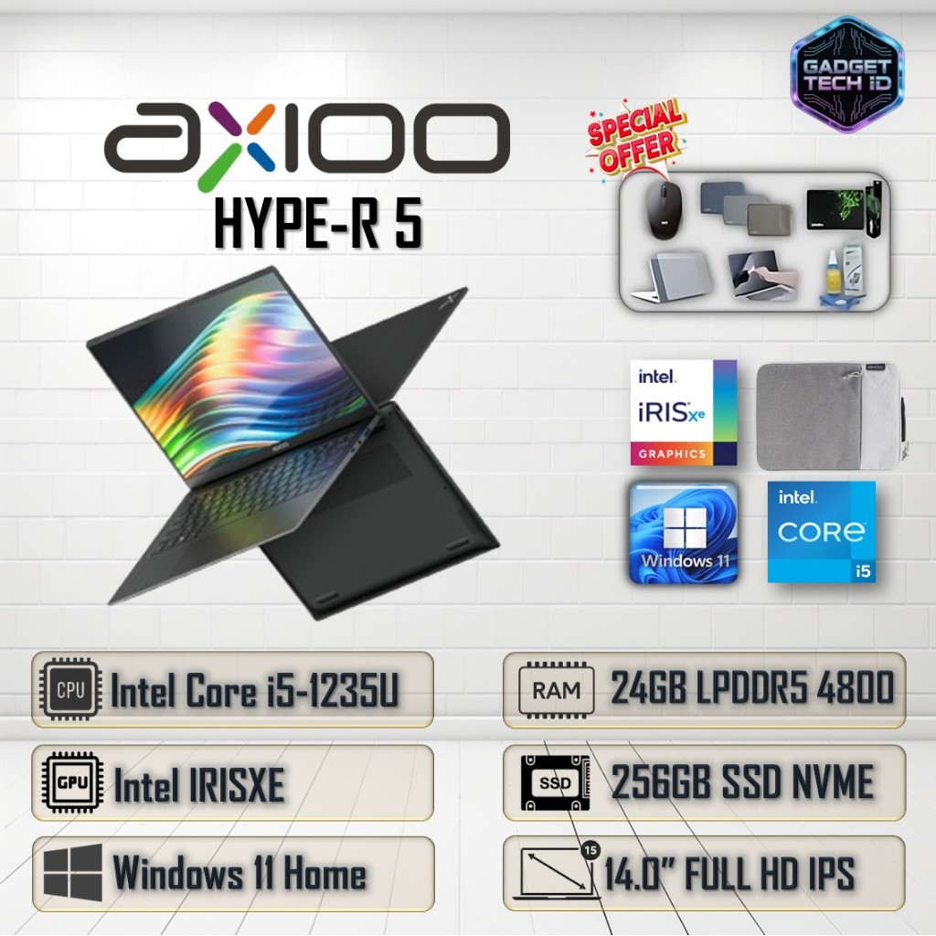 Jual Axioo Hype-R 5 Core i5 1235U 24GB RAM 512GB Windows 11 + Office 14 ...