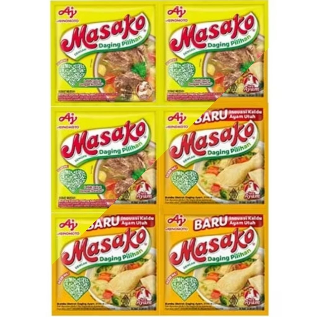 Jual MASAKO 8.5 GR. Rentengan/renceng(12 bks) kaldu masak ayam dan sapi ...