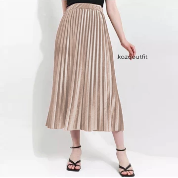 Rok Plisket Bludru Pendek 7 8 Premium Rok Bludru Velvet Premium Bisa
