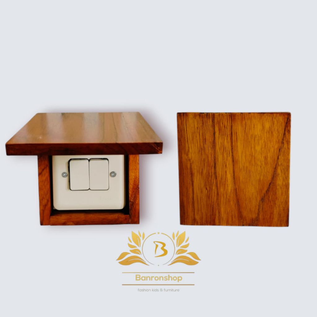 Jual Frem saklar kayu jati pengaman colokan stopkontak listrik | Shopee ...