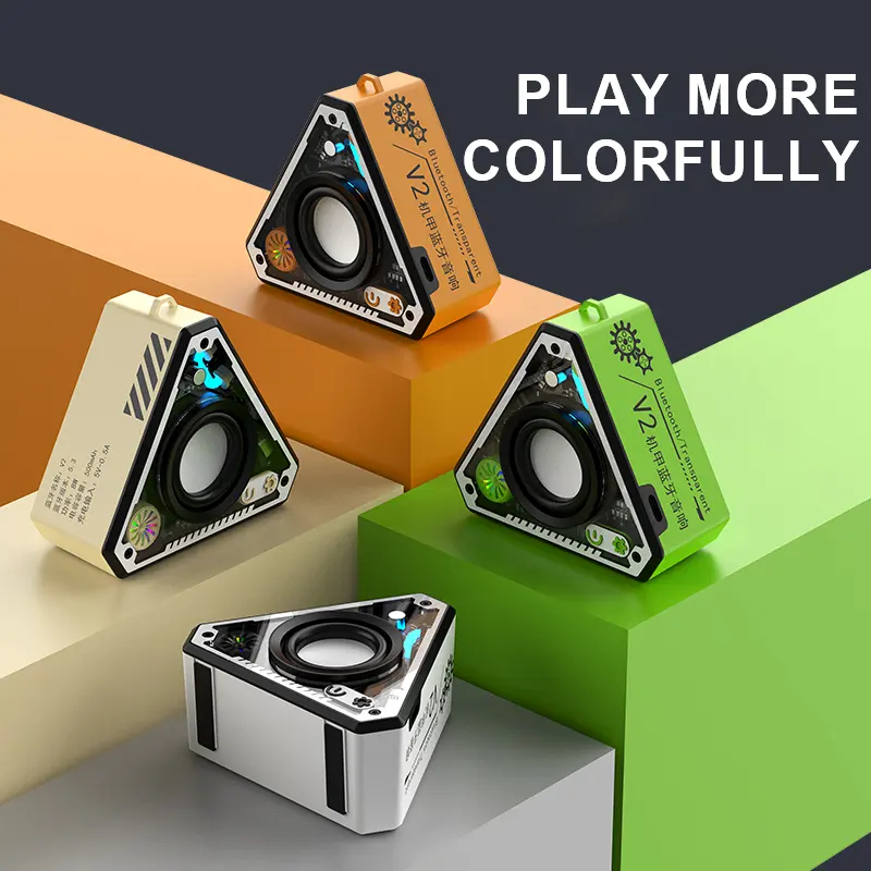 Jual Speaker Bluetooth transparan Mini nirkabel segitiga V2, pengeras ...