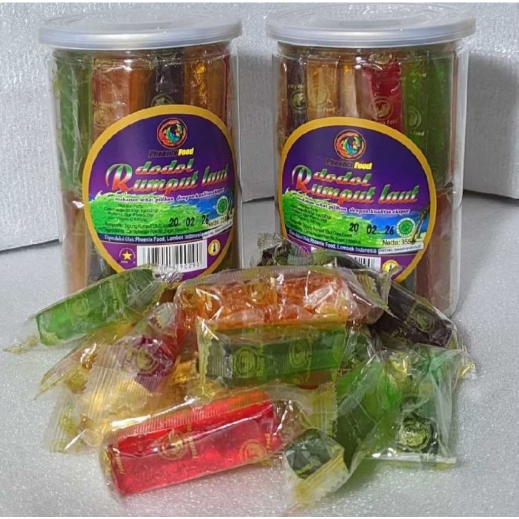 Jual Dodol rumput laut phonix kemasan pet can 355 gr | Shopee Indonesia