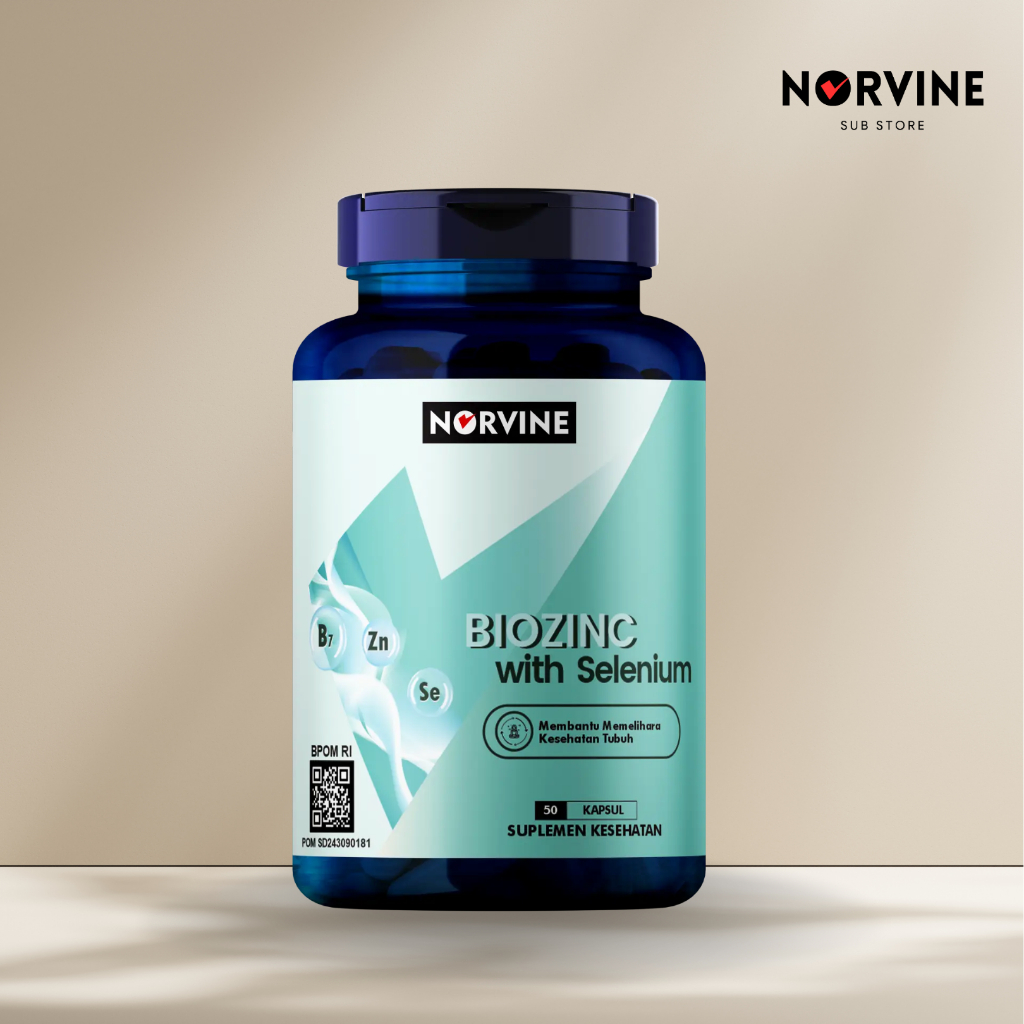 Jual BIOZINC BIOTIN PLUS ZINC NORVINE VITAMIN RAMBUT 50 KAPSUL ORIGINAL ...