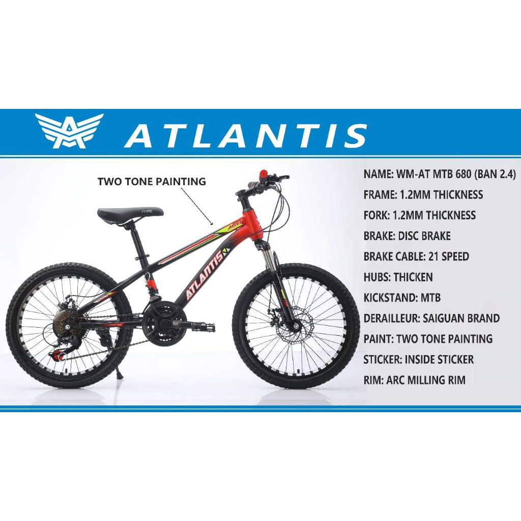 Mtb Saiguan Fd Sepeda Gunung MTB 26'' Forward Alloy 21 Speed