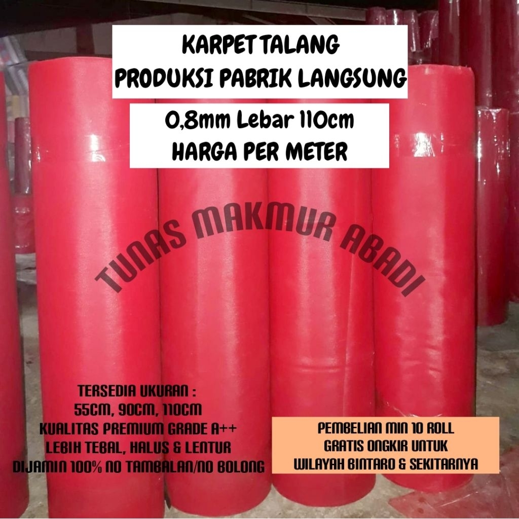 Jual Karpet Talang Air 110cm Merah Hitam Tebal Kuat Anti Bocor / Alas ...