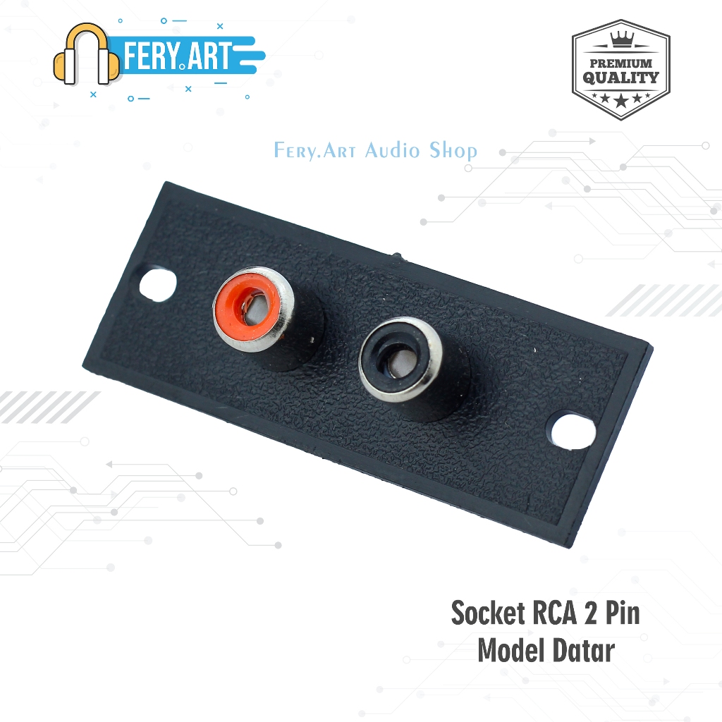 Jual Socket RCA 2 Pin Model Datar Soket 2 Lubang | Shopee Indonesia