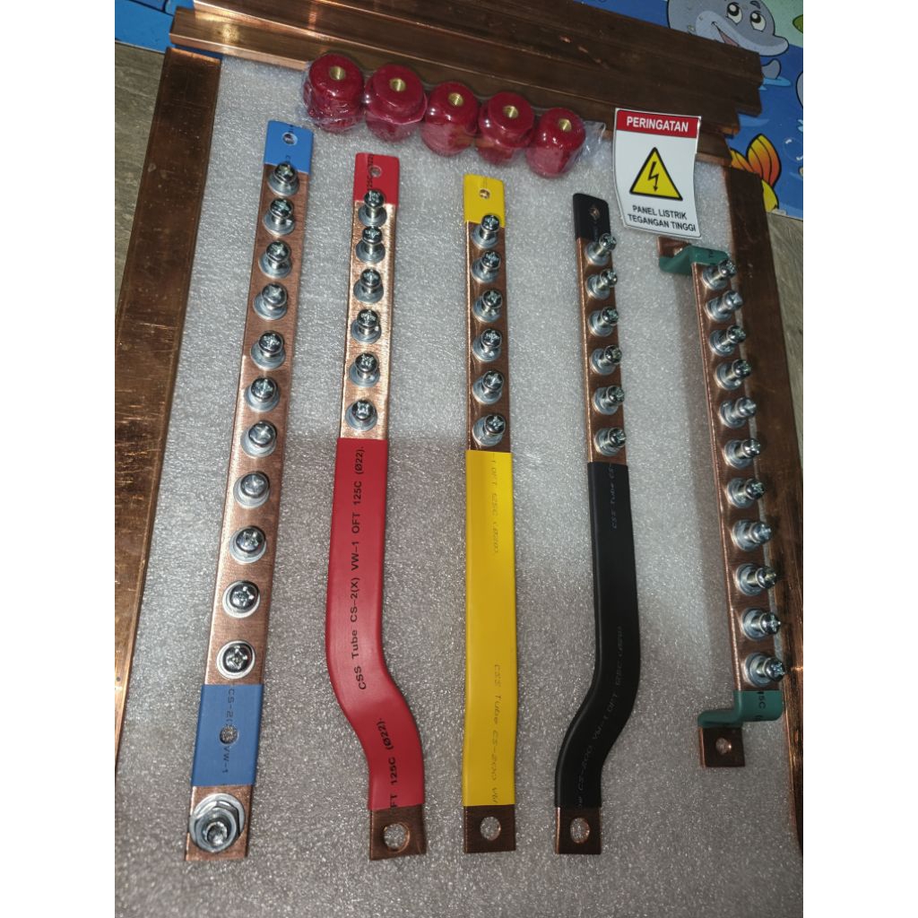 Jual BUSBAR 3×20 RSTN + GROUND PANJANG 30 CM UNTUK MCCB 125A | Shopee ...