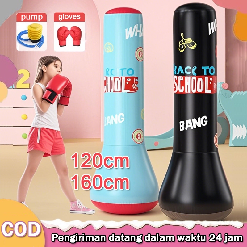 Standing Boxing Ball Samsak Tinju Anak Inflatable 120CM 150CM Samsak Angin Training Target Material