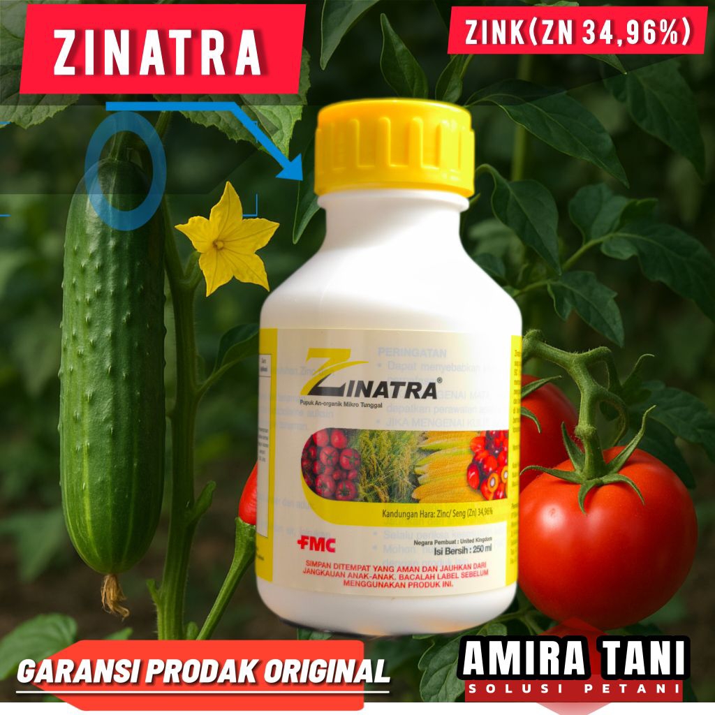 Jual Zinatra pupuk zink penyembuh asam asaman daun kurang sehat 250 ml ...