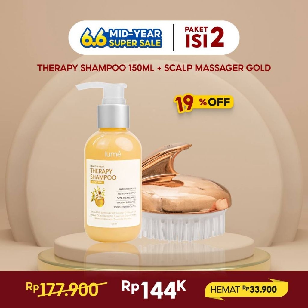 Lume Scalp Hair Therapy Shampoo Non SULFAT SLS Anti Rontok Ketombe Kering Hair Fall Shampo LUMECOLORS