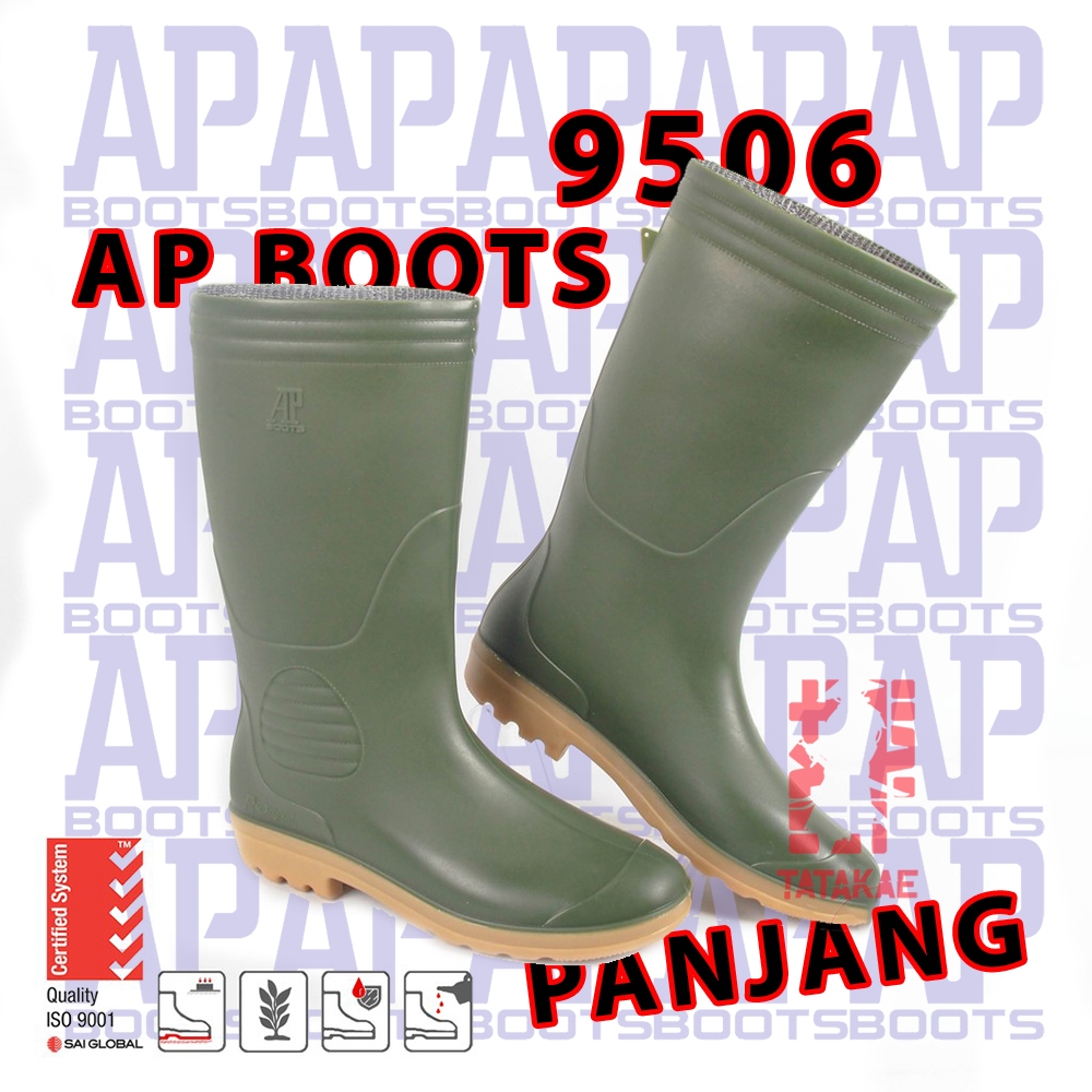 Jual AP Boots Original AP 9506 Hijau Sepatu Karet Kebun Petani Proyek ...
