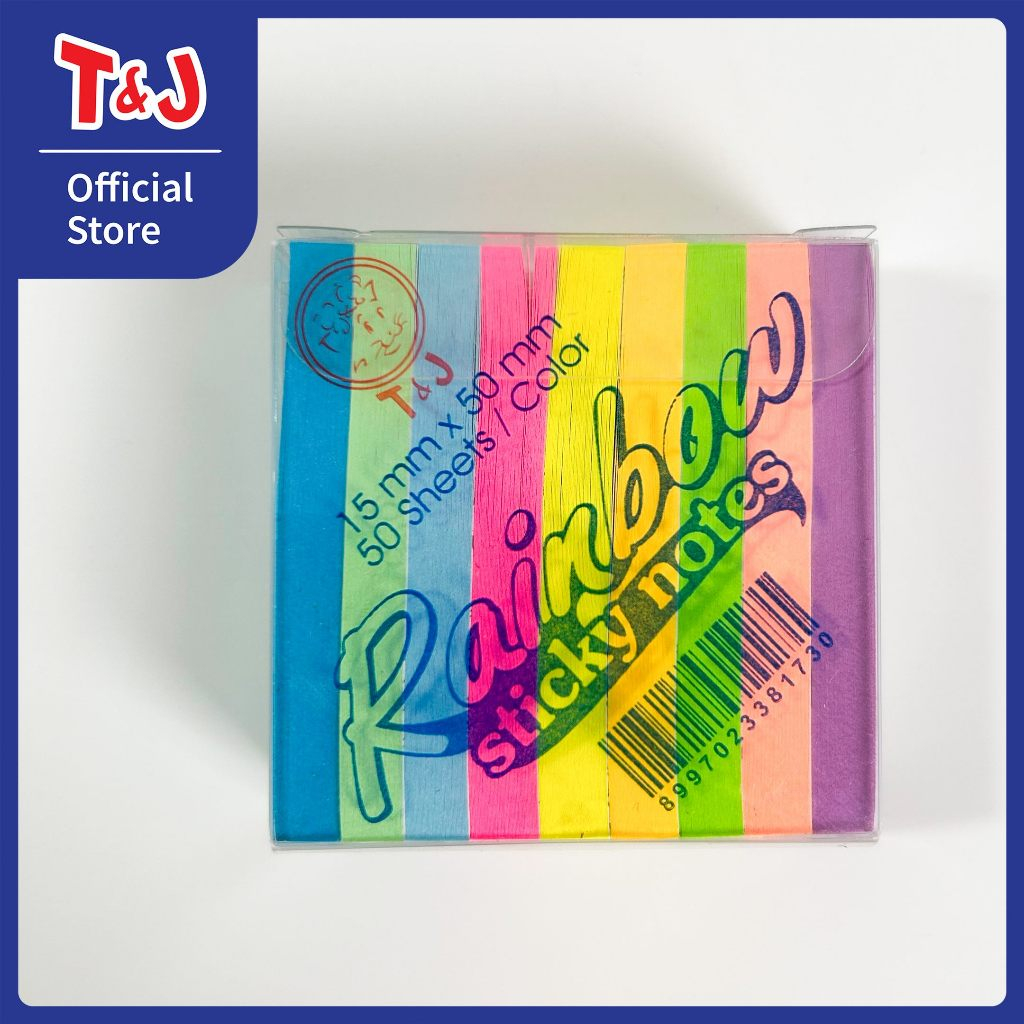 Jual T&J Labels Sticky Notes TJ - Rainbow | Shopee Indonesia