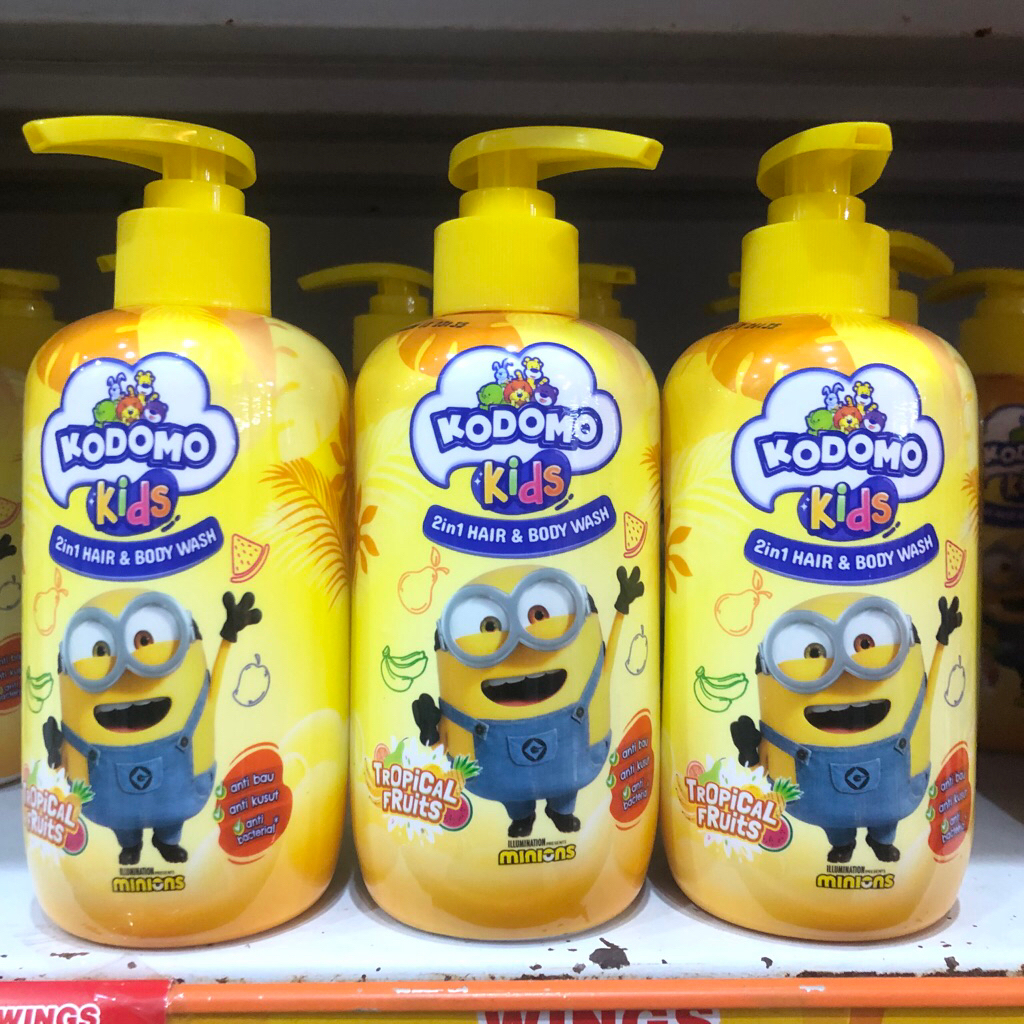 Jual KODOMO KIDS 2in1 HAIR & BODY WASH MINIONS 300 ml | Shopee Indonesia