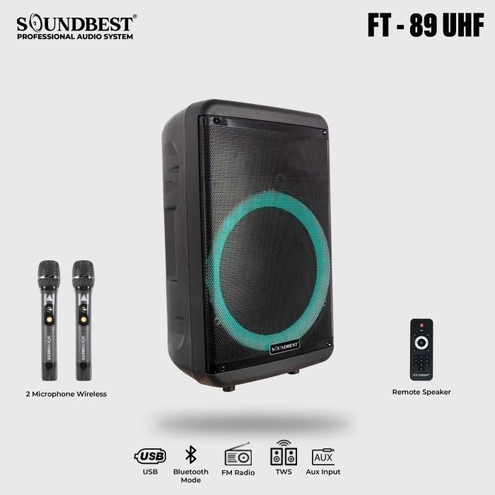 Jual Speaker Portable SOUNDBEST FT 89 / FT89 ORIGINAL 15 Inch UHF ...