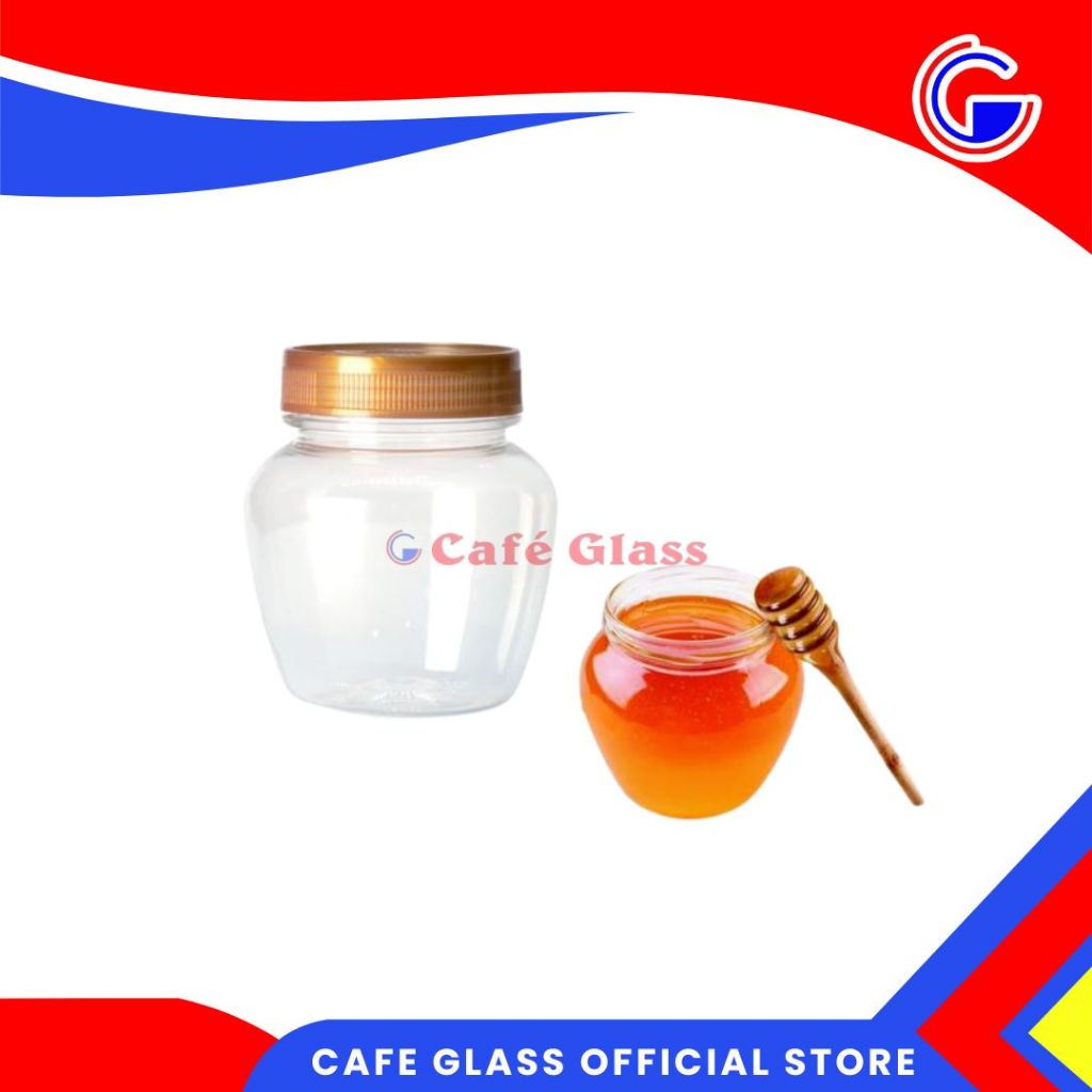 Toples Madu 175Ml Termurah / Toples Sambal Bumbu Bening Tebal / Toples Mini Emas Merah Kuning / Mini Jar Warna Warni / Plastik Canister (Top-80)