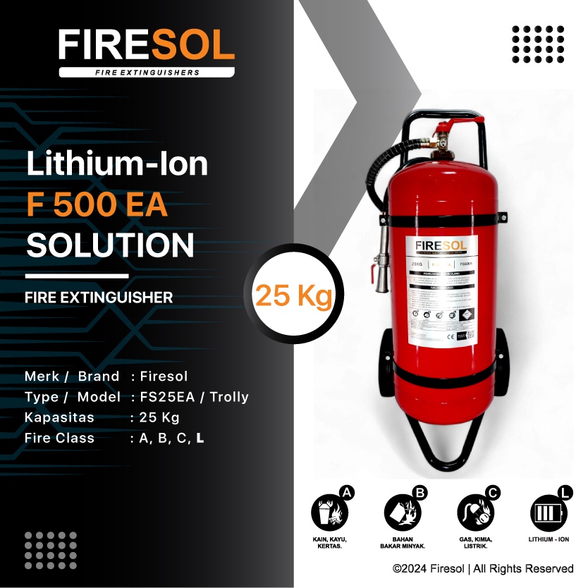 Jual APAR 25Kg F500EA - FIRESOL/ Alat Pemadam Api Ringan F500EA/ APAR ...