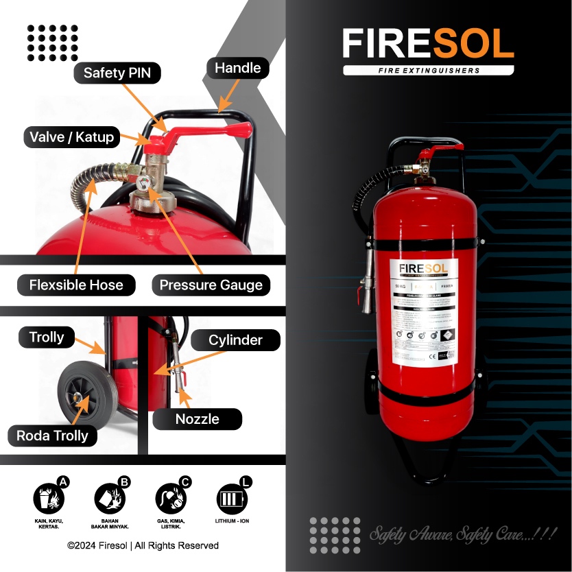 Jual APAR 25Kg F500EA - FIRESOL/ Alat Pemadam Api Ringan F500EA/ APAR ...