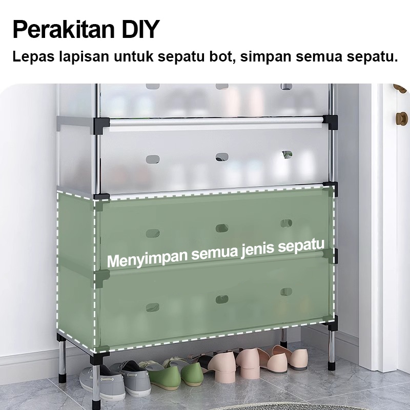 Jual Neat Space Rak sepatu + hanger tas topi - Rak Sepatu Tertutup Anti ...