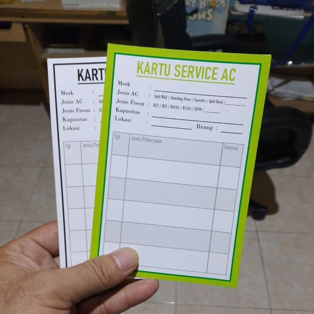 Jual Kartu Service Perawatan AC 10x15cm | Shopee Indonesia