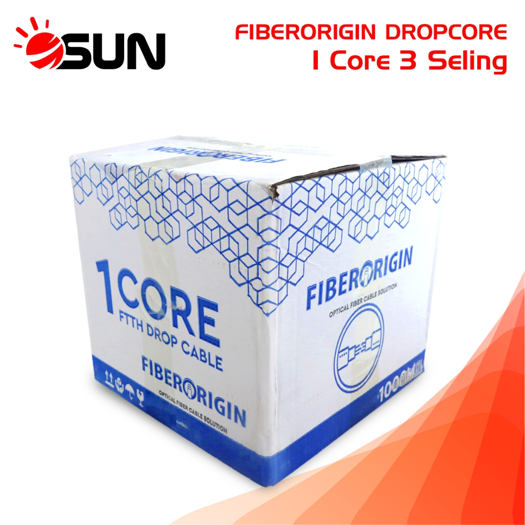 Jual Fiberorigin Dropcore 1 Core 3 Sling - Kabel Fiberoptik 1Core ...