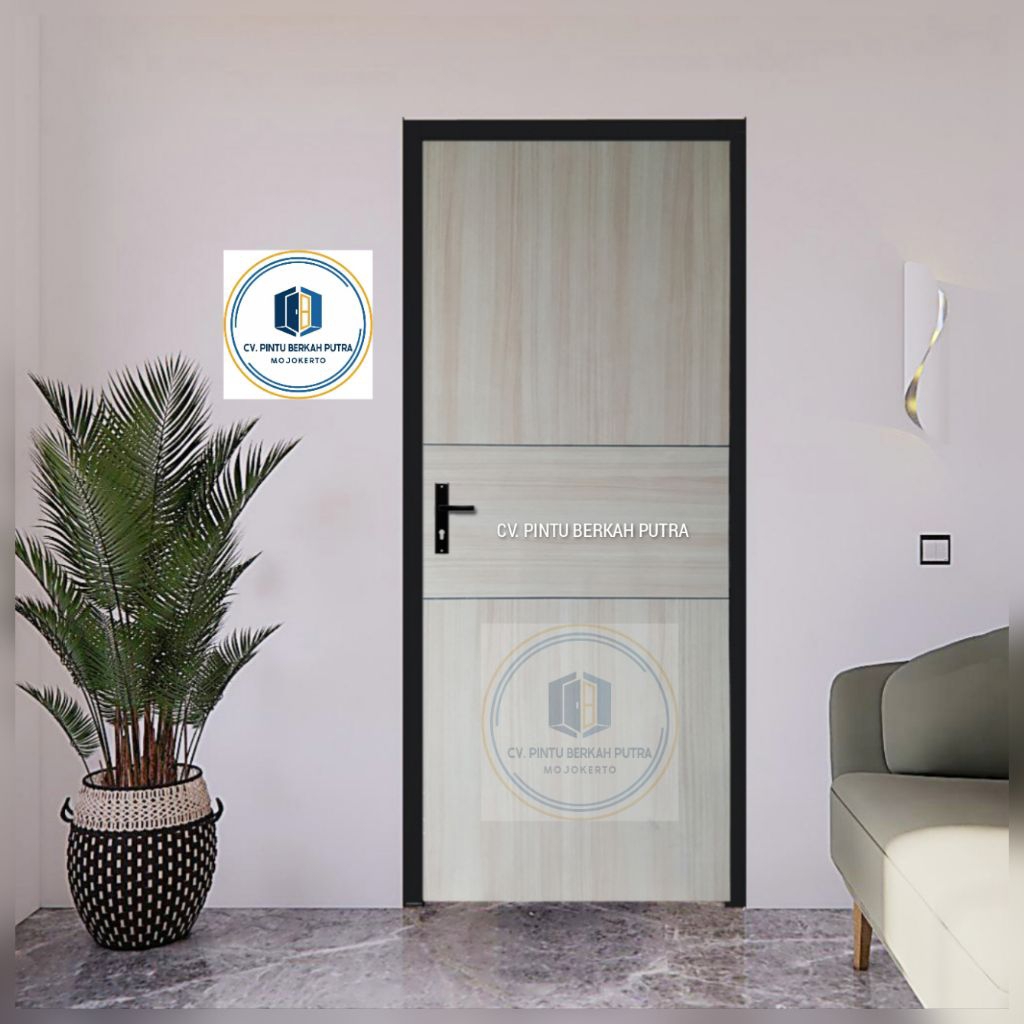 PINTU MINIMALIS SET LENGKAP KUSEN+HANDLE, FREE ENGSEL DAN LUBANG KUNCI/PALING MURAH