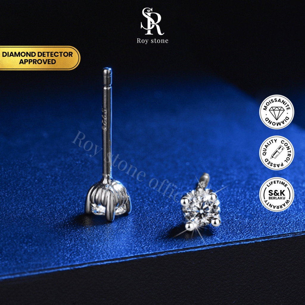 Jual RoyStone - Anting Cassie Earrings Moissanite Original Sertifikat ...