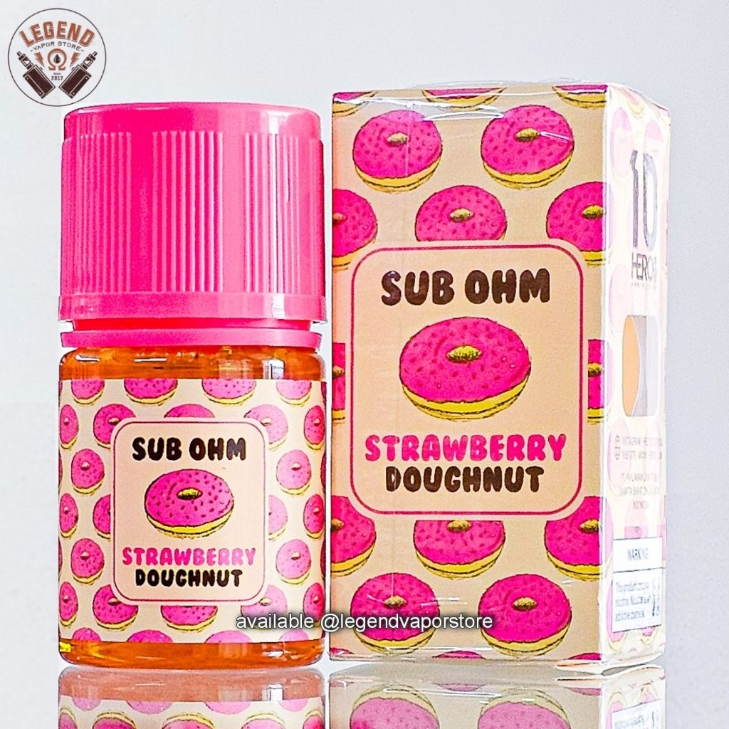 Jual FREEBASE - LIQUID SUB OHM Strawberry Doughnut 60ML 3MG 6MG 9MG ...