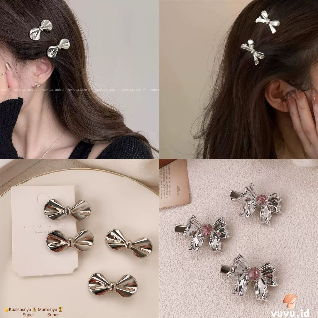Jual Hairpin Clip Jepit Rambut Wanita Korea Silver Gold Simple Lucu ...