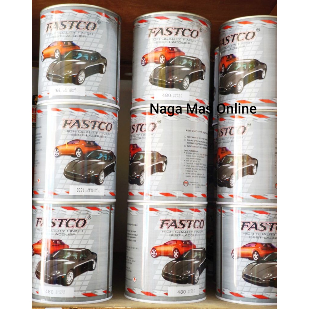 Jual FASTCO CAT MOBIL 1 KG CAT DUCO OTOMOTIF KENDARAAN WARNA HITAM EMAS ...