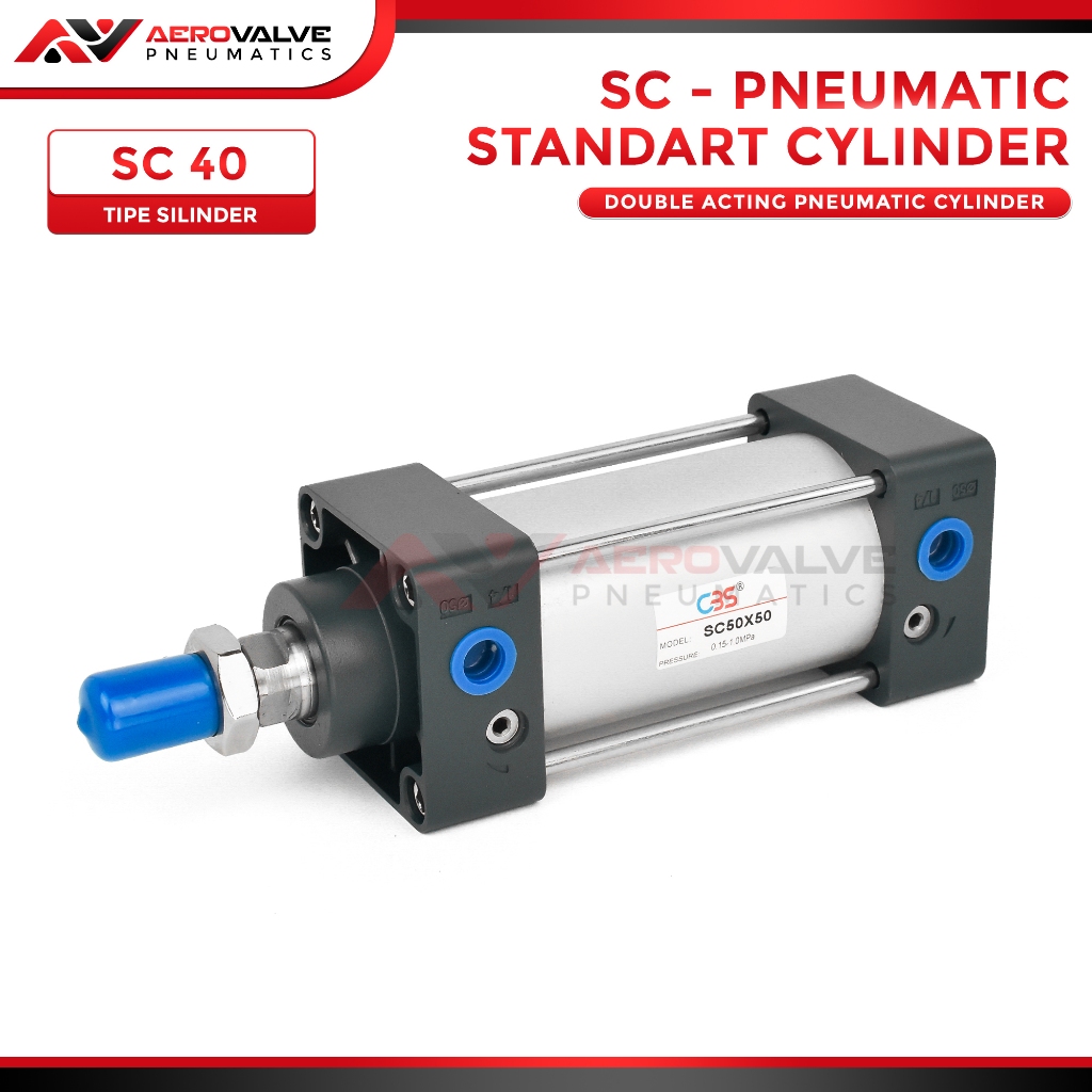 Jual SC 50 - Cylinder Pneumatic Angin Type SC50 Pneumatik Air Silinder ...