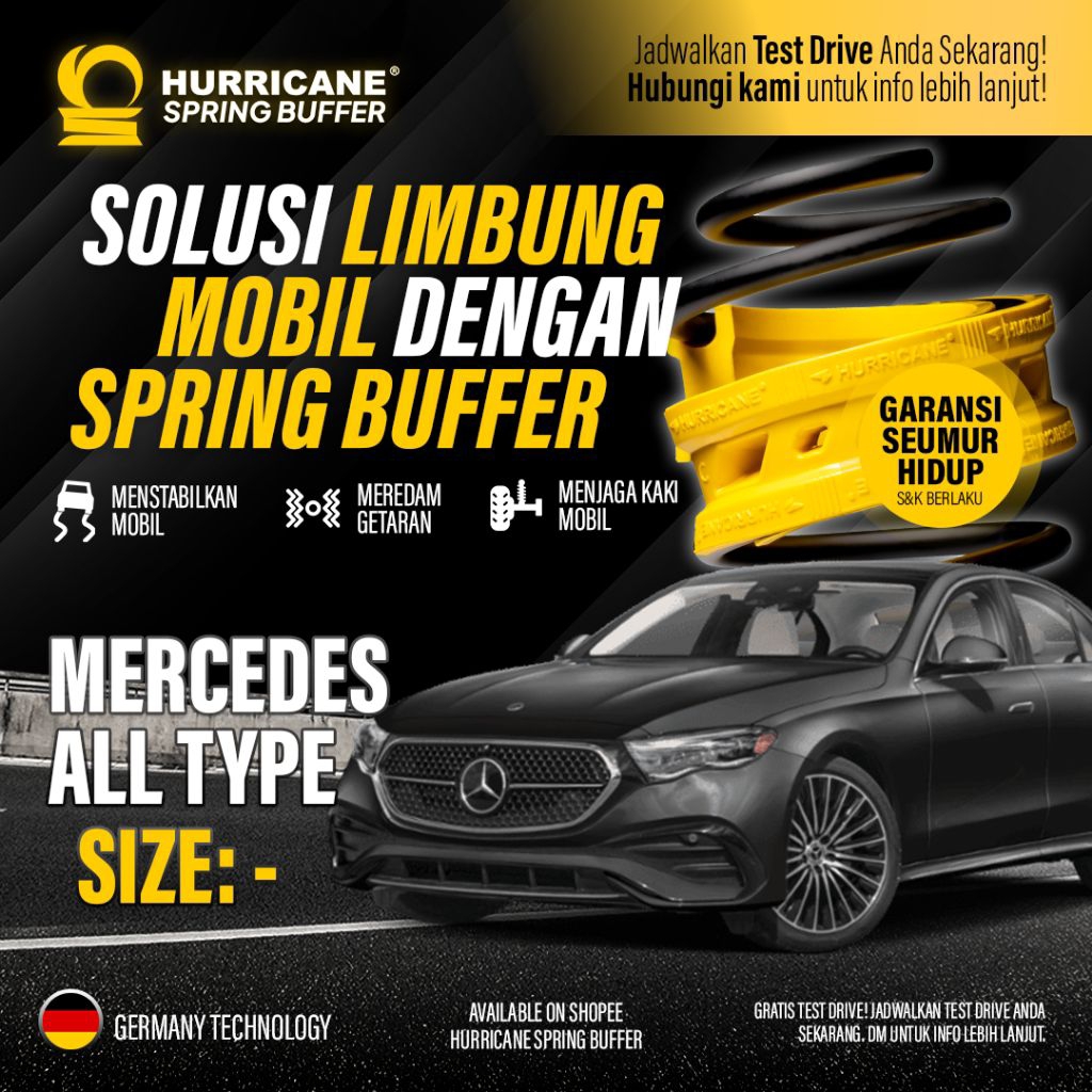 Jual HURRICANE SPRING BUFFER MERCEDES-ALL TYPE PENJAGA SHOCK KAKI-KAKI ...