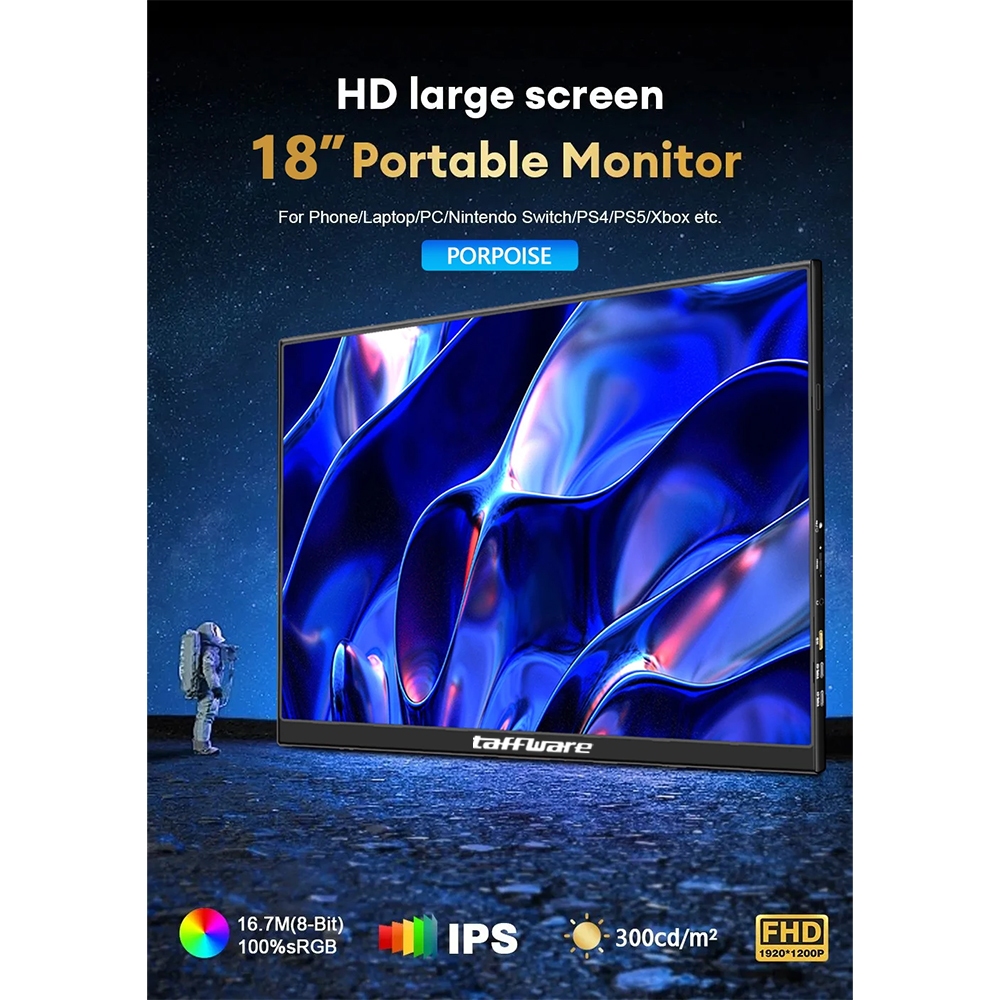Jual Portable Monitor 18 Inch IPS FHD 120Hz Type C Mini HDMI - PP120HZ ...