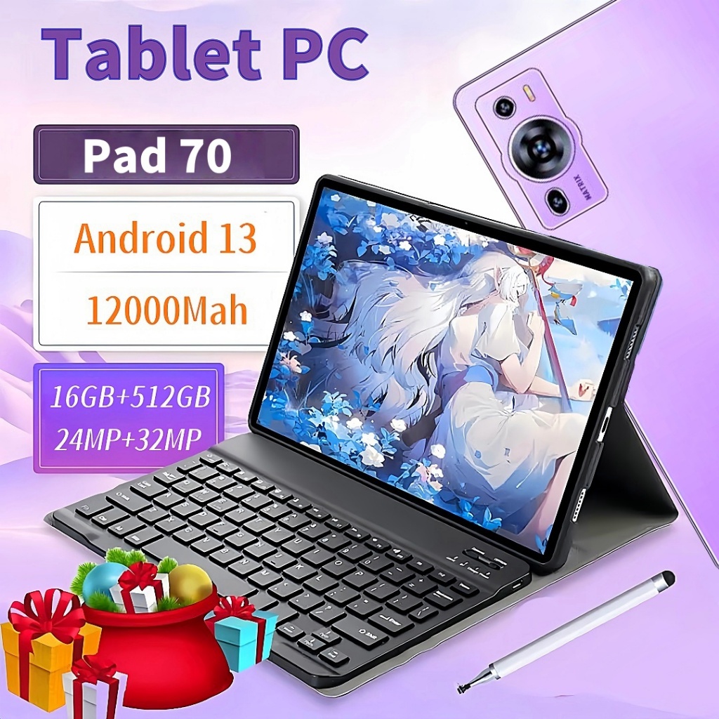 Jual 【COD】Tablet Android Pad70 12.0 Inch, RAM 16GB + 1024GB ROM, 5G ...