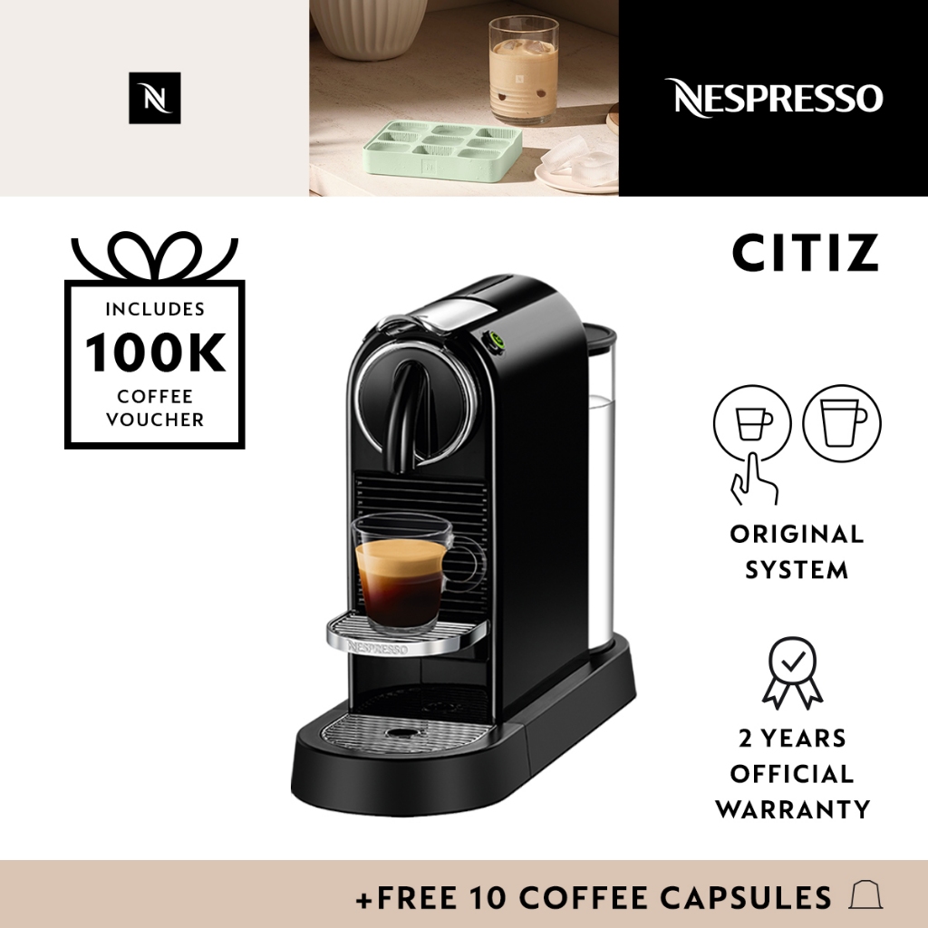 Jual NESPRESSO CitiZ Coffee Machine, Black (Mesin Kopi) Shopee