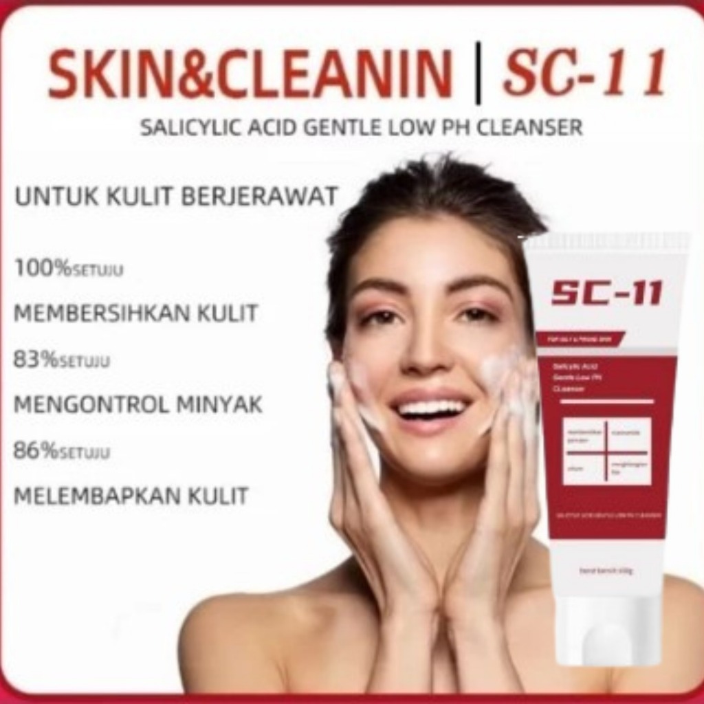 Jual Facial Wash SC-11 Salicylic Acid Gentle Low PH Cleanser Oily Skin ...