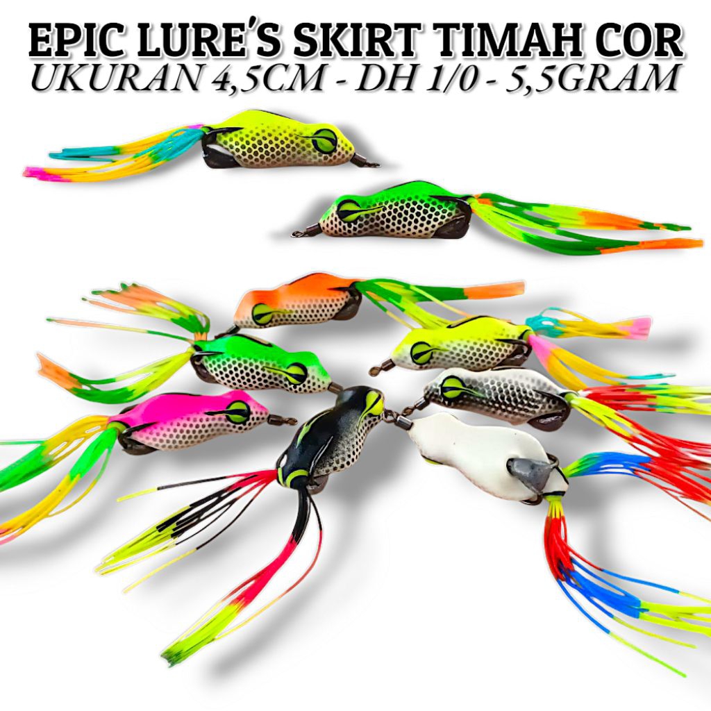 Jual SOFT FROG SKIRT TIMAH COR EPIC LURE'S. UKURAN 3,5CM - 4,5CM - 5CM ...