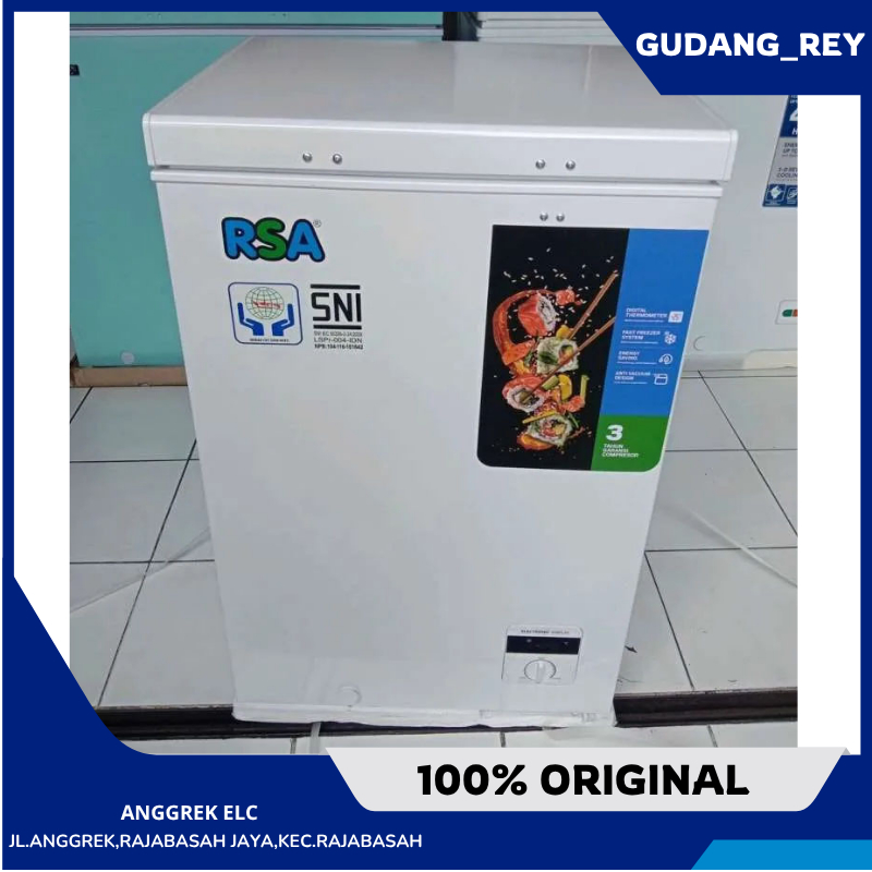 Jual CHEST FREEZER RSA CF110 FREEZER BOX PENDINGIN 100 LITER GARANSI ...