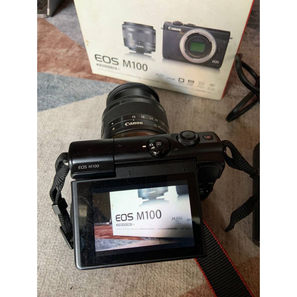 Jual Kamera mirrorless canon M100 full set | Shopee Indonesia