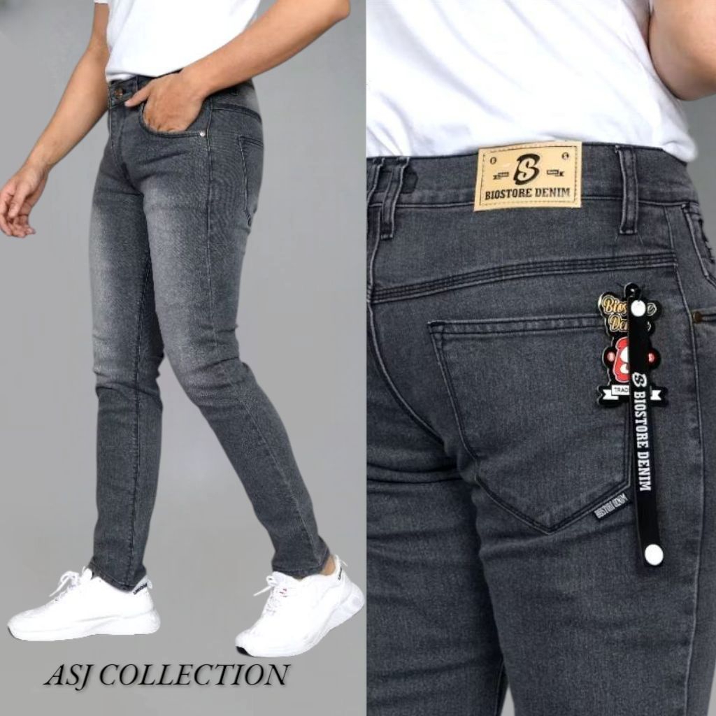 Jual Celana Pensil Panjang Denim Slimfit Celana Putih Bersih Keren ...