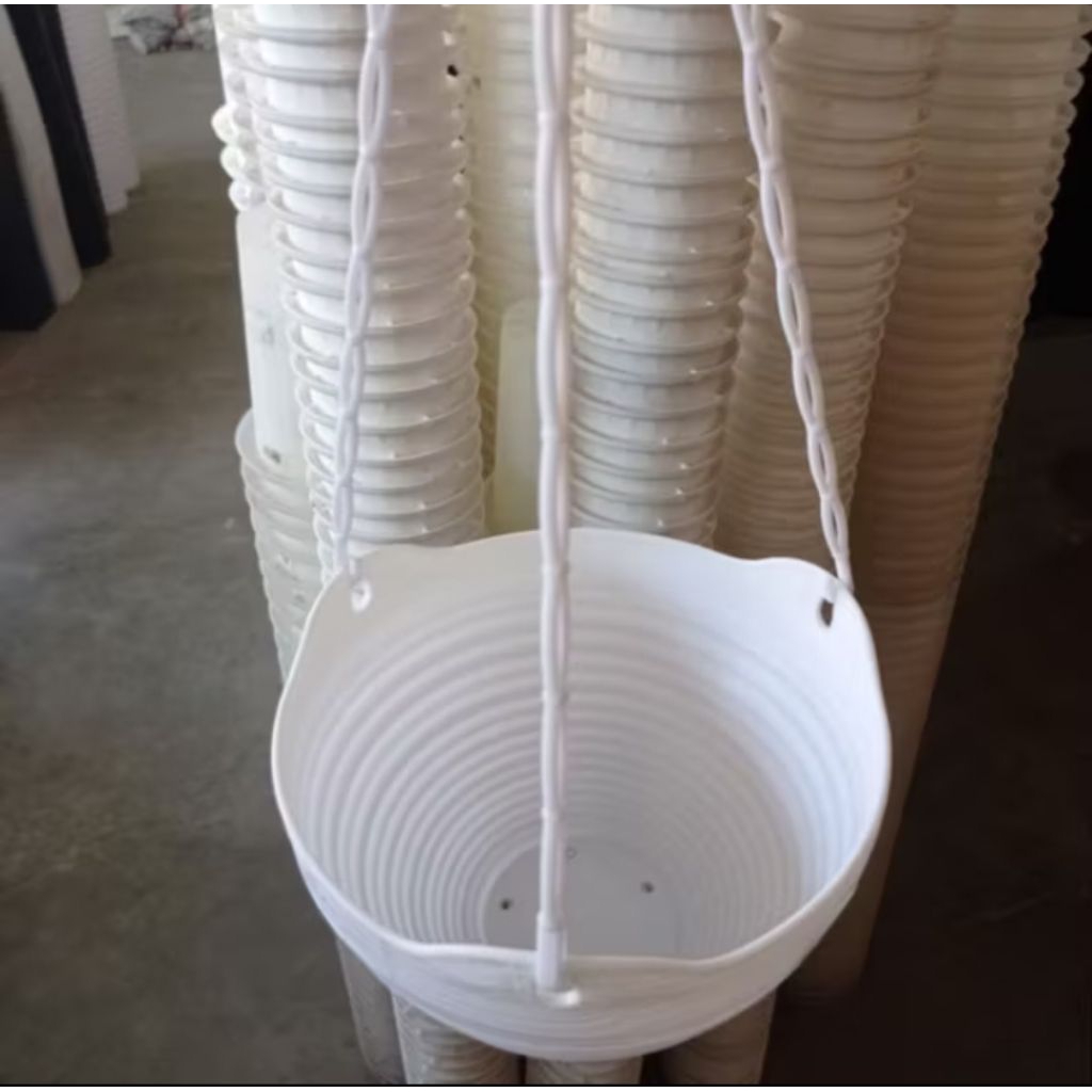 Jual Pot kembang gantung // pot bunga gantung putih | Shopee Indonesia