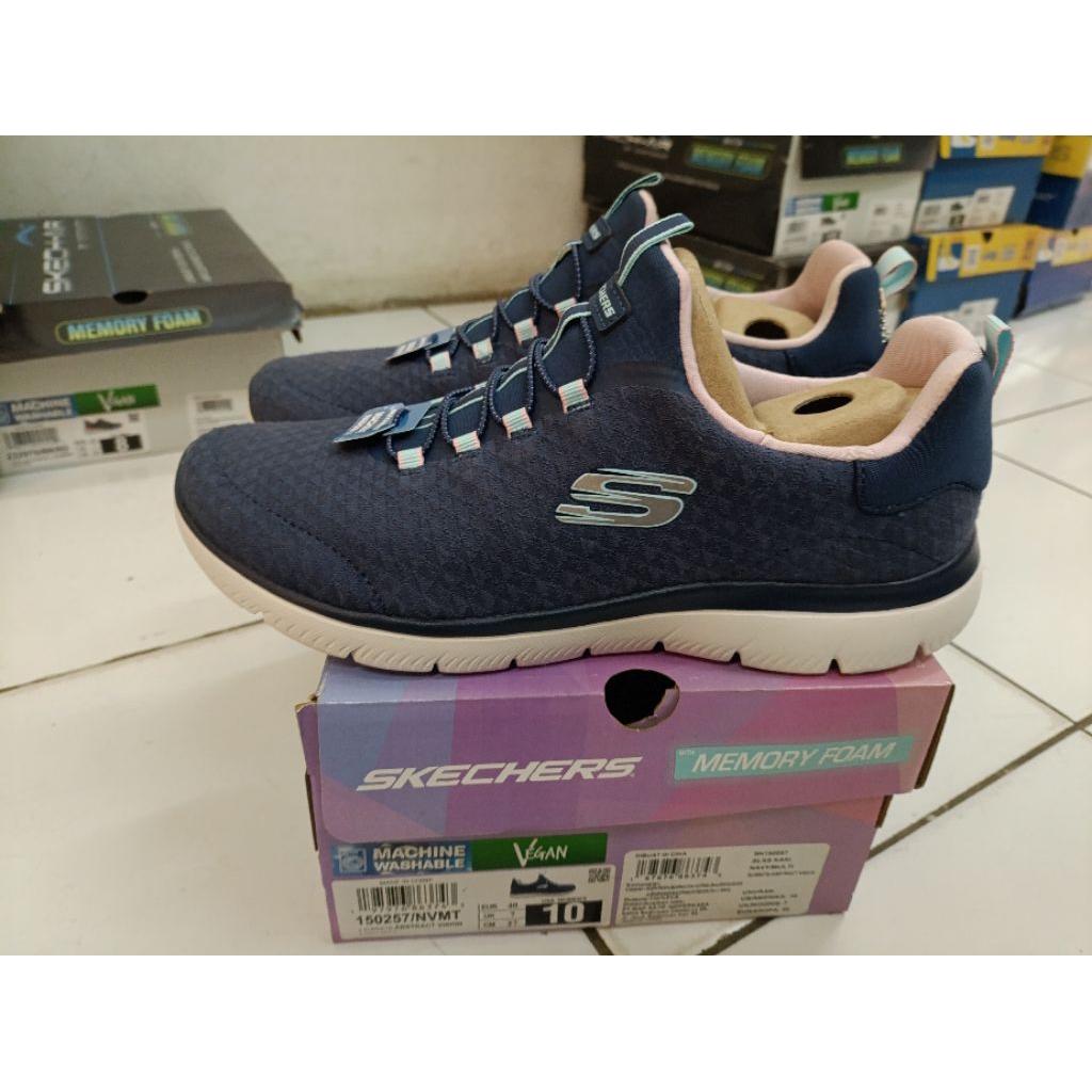 Jual Skechers 150257/NVMT Summits abstract vision (NAVY) | Shopee Indonesia